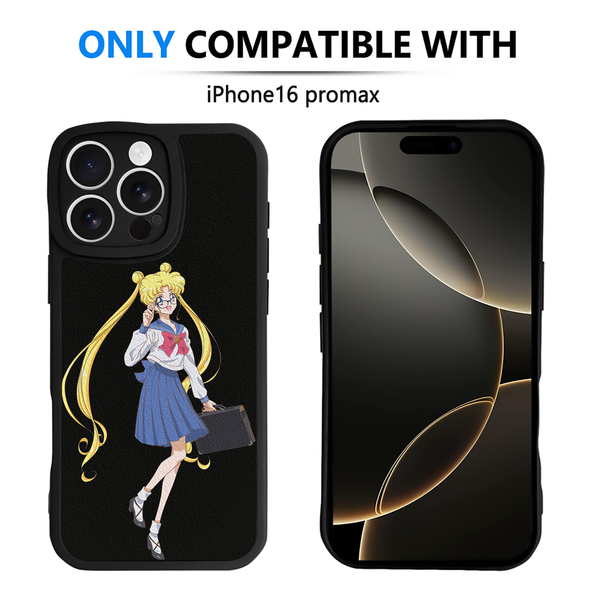 （画像用） 美少女戦士セーラームーン 愛野 美奈子 あいの みなこ Sailor Moon Aino Minako 【iPhone 16シリーズ対応】シリコンスマホケース（レザー調） 材質：シリコン
